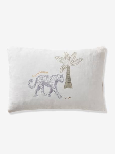 MISSION SAFARI duvet cover and pillowcase bedding set in cotton gauze, with recycled cotton ecru - vertbaudet enfant 