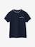 Boy's Mao collar polo shirt ecru+navy blue+sky blue - vertbaudet enfant 