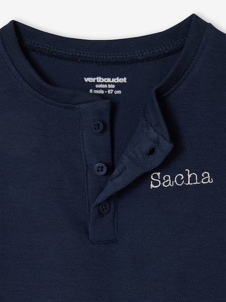 Customisable short-sleeved polo shirt navy blue - vertbaudet enfant 