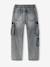 Loose fit denim battle trousers for boys bleached denim+denim grey - vertbaudet enfant 