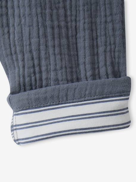 Baby's cotton muslin trousers blue - vertbaudet enfant 