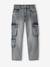 Loose fit denim battle trousers for boys bleached denim+denim grey - vertbaudet enfant 