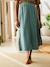 Long Skirt in Cotton Gauze for Maternity BROWN LIGHT SOLID+emerald green+slate blue - vertbaudet enfant 