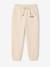 Joggers in fleece with adjustable waist ecru+navy blue - vertbaudet enfant 