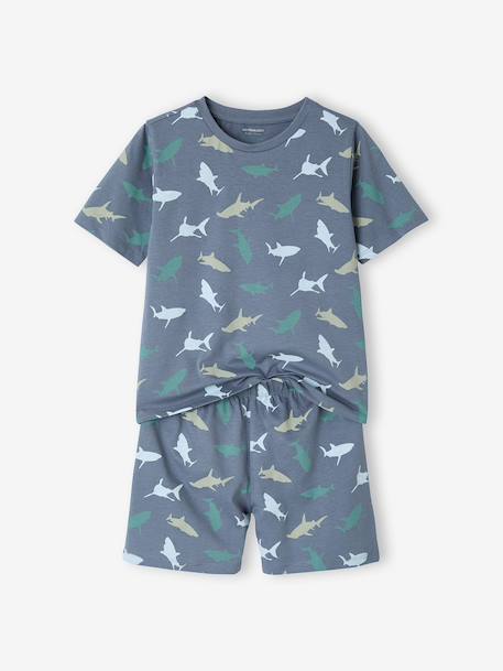 Pack of 2 cotton pyjamas for boys emerald green - vertbaudet enfant 