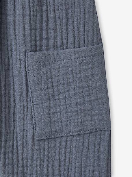 Baby's cotton muslin trousers blue - vertbaudet enfant 