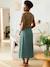 Long Skirt in Cotton Gauze for Maternity BROWN LIGHT SOLID+emerald green+slate blue - vertbaudet enfant 