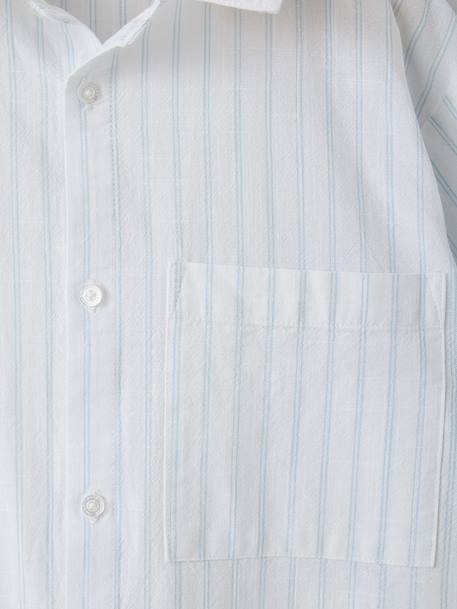 Chemise manches courtes rayé rayé bleu - vertbaudet enfant 
