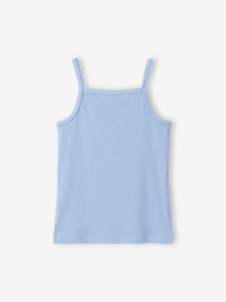 Pack of 3 ribbed tank tops for girls ecru - vertbaudet enfant 
