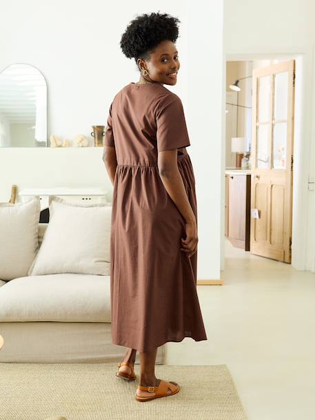 Maternity midi dress chocolate - vertbaudet enfant 