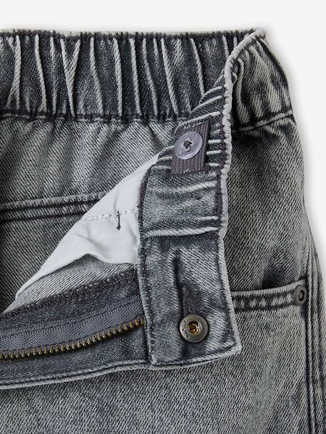 Loose fit denim battle trousers for boys bleached denim+denim grey - vertbaudet enfant 
