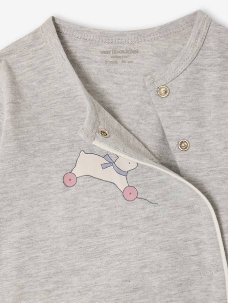 Pack of 2 newborn baby sleepsuits pyjamas marl grey - vertbaudet enfant 