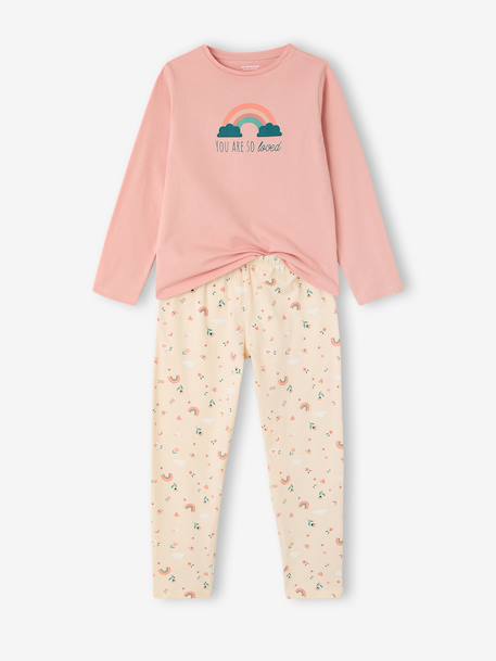 Pack of 2 girls' long-sleeved pyjamas rose - vertbaudet enfant 