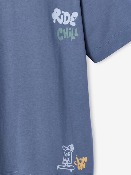 Pack of 2 short-sleeved t-shirts grey blue - vertbaudet enfant 