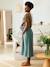 Long Skirt in Cotton Gauze for Maternity BROWN LIGHT SOLID+emerald green+slate blue - vertbaudet enfant 