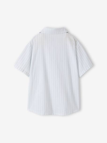 Striped short-sleeved shirt striped blue - vertbaudet enfant 
