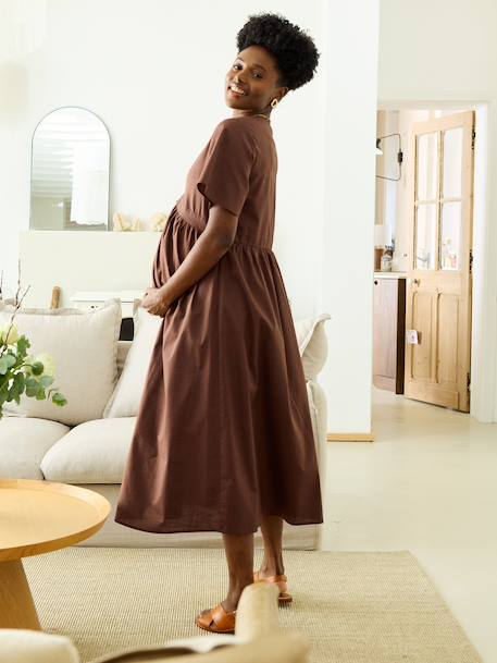 Maternity midi dress chocolate - vertbaudet enfant 