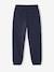 Joggers in fleece with adjustable waist ecru+navy blue - vertbaudet enfant 