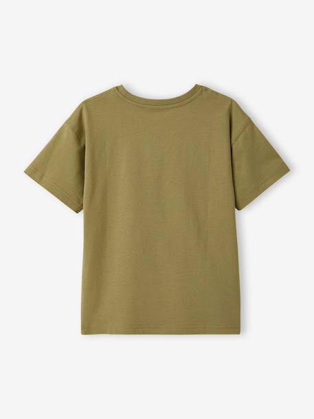 Pack of 3 plain boys' t-shirts - BASICS olive+sky blue - vertbaudet enfant 