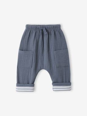 Baby-Baby's cotton muslin trousers 
