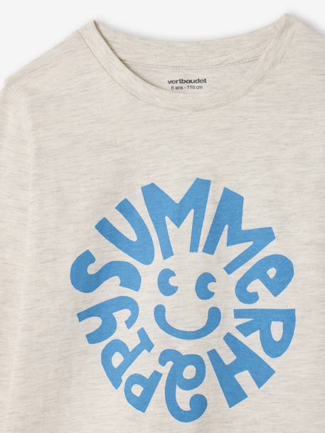Printed T-Shirt for Boys grey blue+marl white+navy blue - vertbaudet enfant 