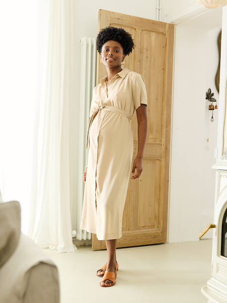 Nursing clothes midi dress beige - vertbaudet enfant 