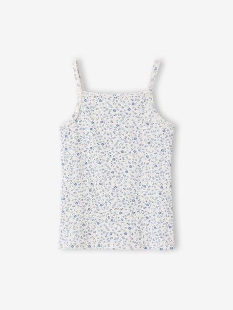 Pack of 3 ribbed tank tops for girls ecru - vertbaudet enfant 
