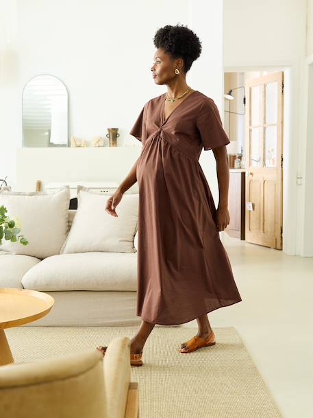 Maternity midi dress chocolate - vertbaudet enfant 