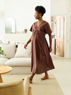 -Robe longue mi mollet grossesse 