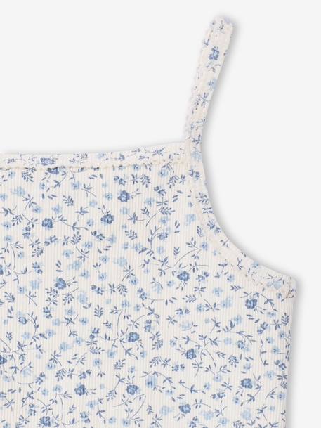 Pack of 3 ribbed tank tops for girls ecru - vertbaudet enfant 
