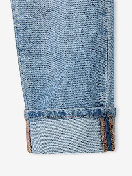 Straight Leg Jeans with Turn-Ups for Boys brut denim+stone - vertbaudet enfant 