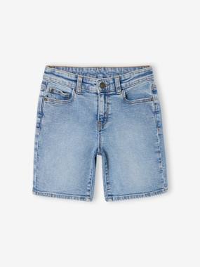 Garçon-Bermuda en denim garçon taille ajustable