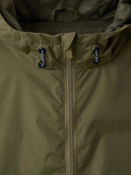 Lightweight zipped windcheater for boys khaki - vertbaudet enfant 