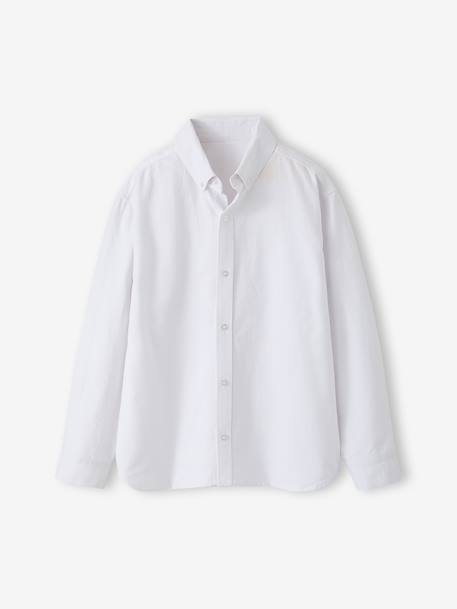 Boy's long-sleeved shirt white - vertbaudet enfant 