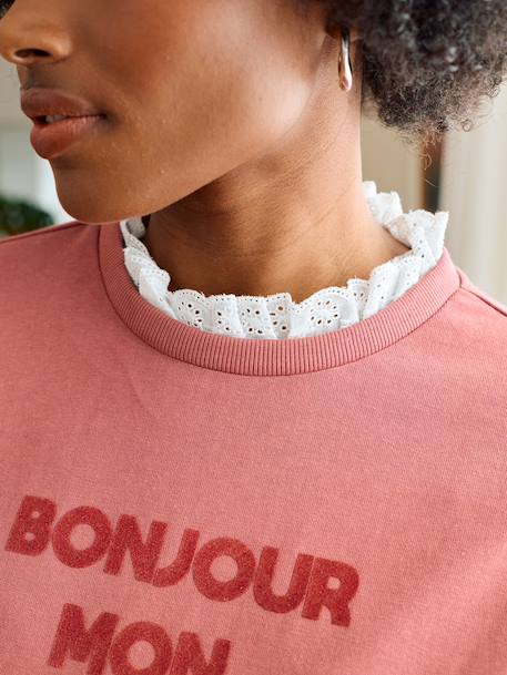 Sweatshirt for nursing clothes old rose - vertbaudet enfant 