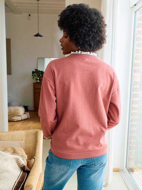 Sweatshirt for nursing clothes old rose - vertbaudet enfant 