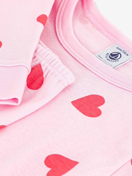 Pyjamas for children with hearts PETIT BATEAU rose - vertbaudet enfant 