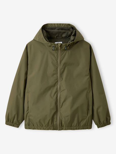 Lightweight zipped windcheater for boys khaki - vertbaudet enfant 
