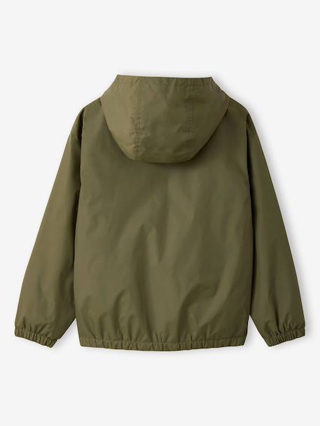 Lightweight zipped windcheater for boys khaki - vertbaudet enfant 