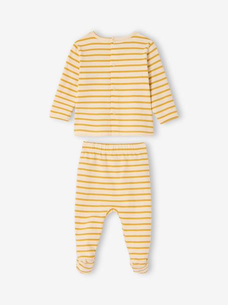 Pack of 2 boys' organic cotton pyjamas yellow - vertbaudet enfant 