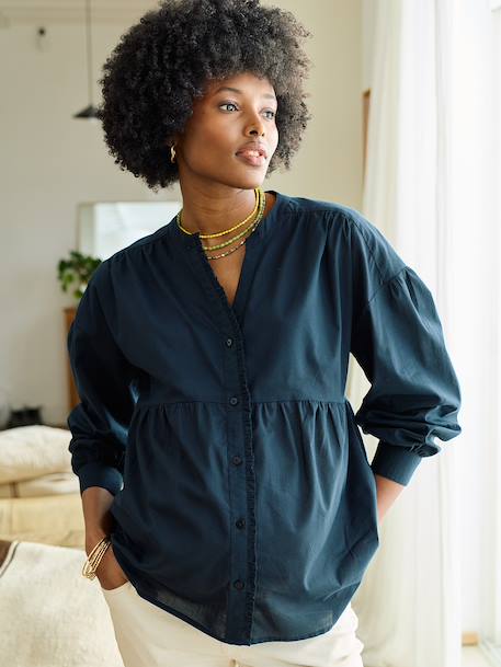 Loose-fitting nursing shirt black - vertbaudet enfant 
