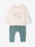 Top & Fleece Trouser Combo for Babies BROWN MEDIUM SOLID+peacock blue - vertbaudet enfant 
