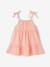 Robe bébé fille bretelles coton bio beige+rayé rose - vertbaudet enfant 