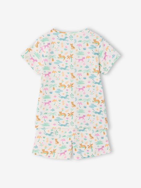 Pack of 2 girls' short-sleeved short pyjamas ecru - vertbaudet enfant 