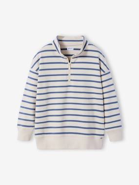 -Sweat garçon col montant zippe