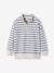 Sweat garçon col montant zippe rayé bleu - vertbaudet enfant 