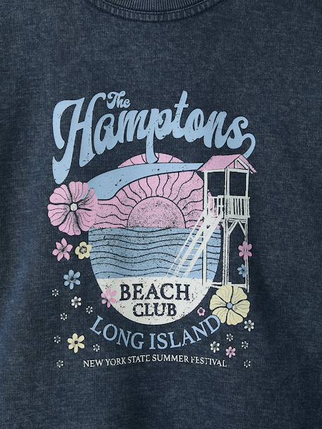 Girl's Hamptons sweatshirt navy blue - vertbaudet enfant 
