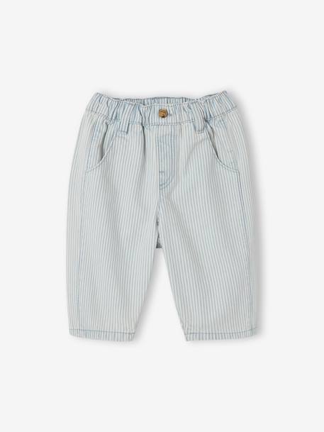Ensemble polo pantalon bébé garçon rayé bleu - vertbaudet enfant 