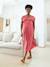 Long maternity and nursing dress grey blue+rose - vertbaudet enfant 