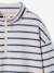 Boy's zipped high neck sweatshirt striped blue - vertbaudet enfant 